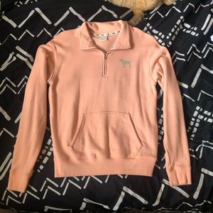Coral quarter sweatshirt